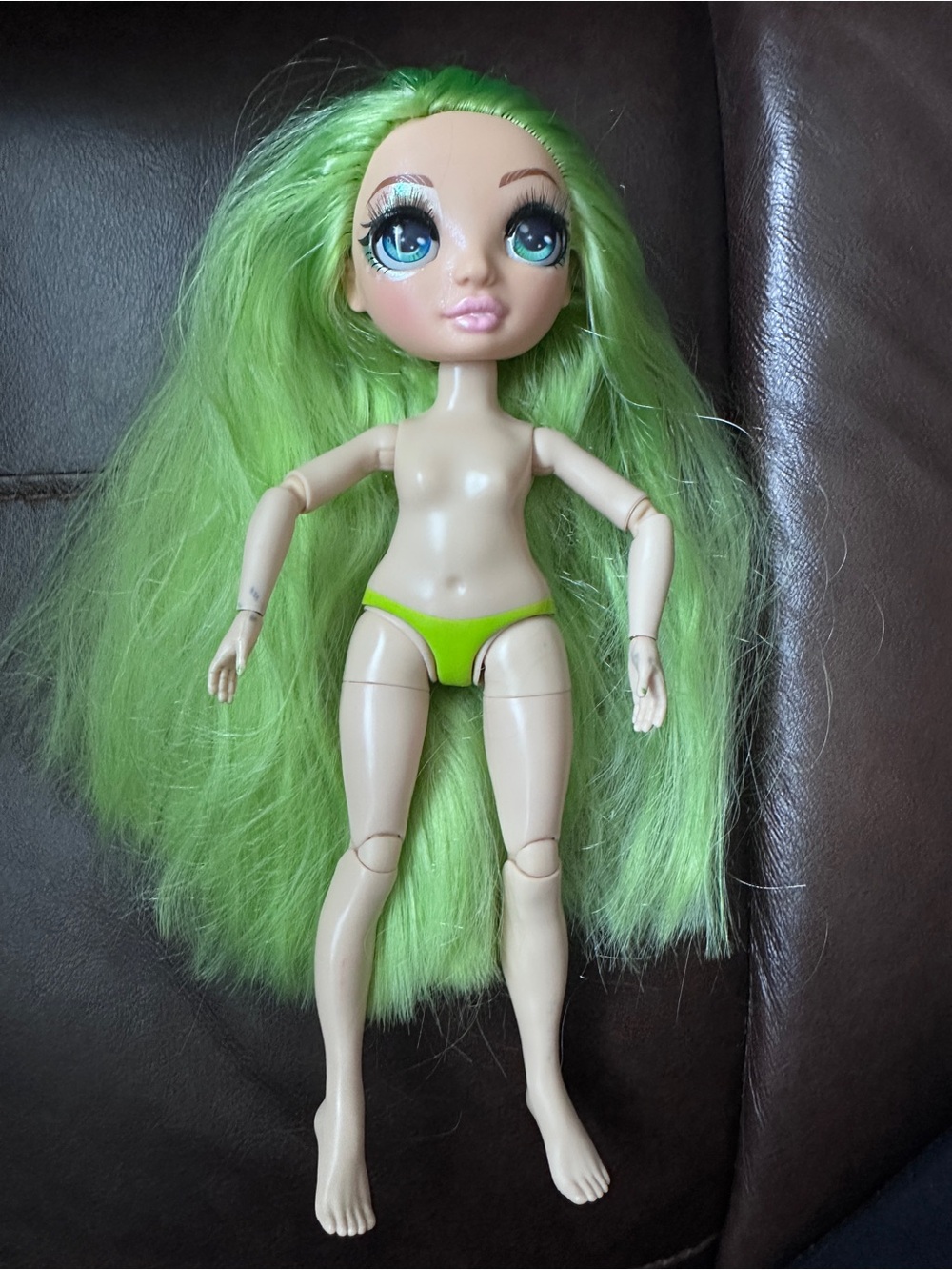 Rainbow High Jade Hunter unclothed  articulated fashion doll long green hair